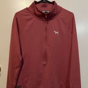 PINK Ultimate Quarter-Zip Pullover Rusty Pink Small